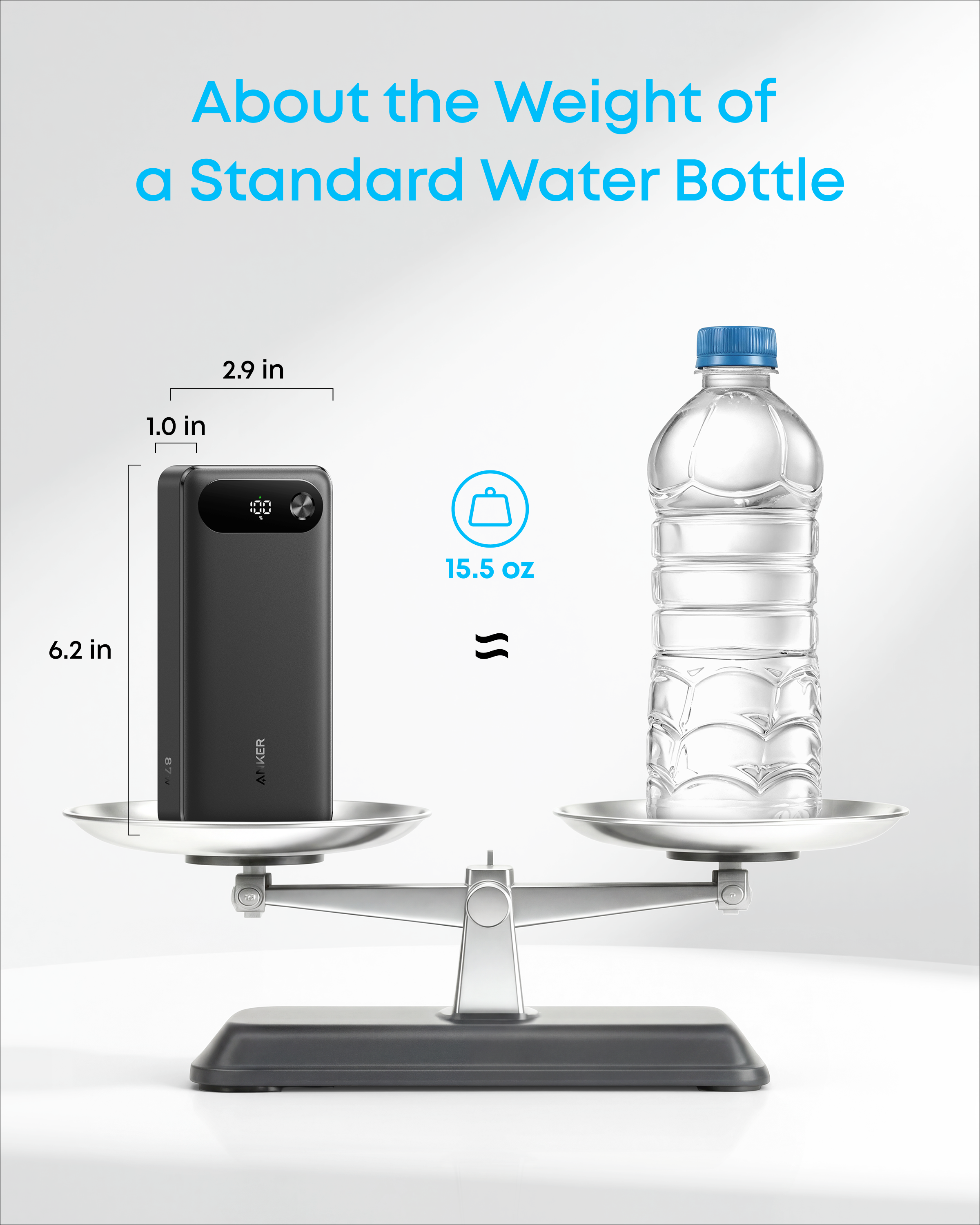 Anker Power Bank (20K, 87W, Built-In USB-C Cable)