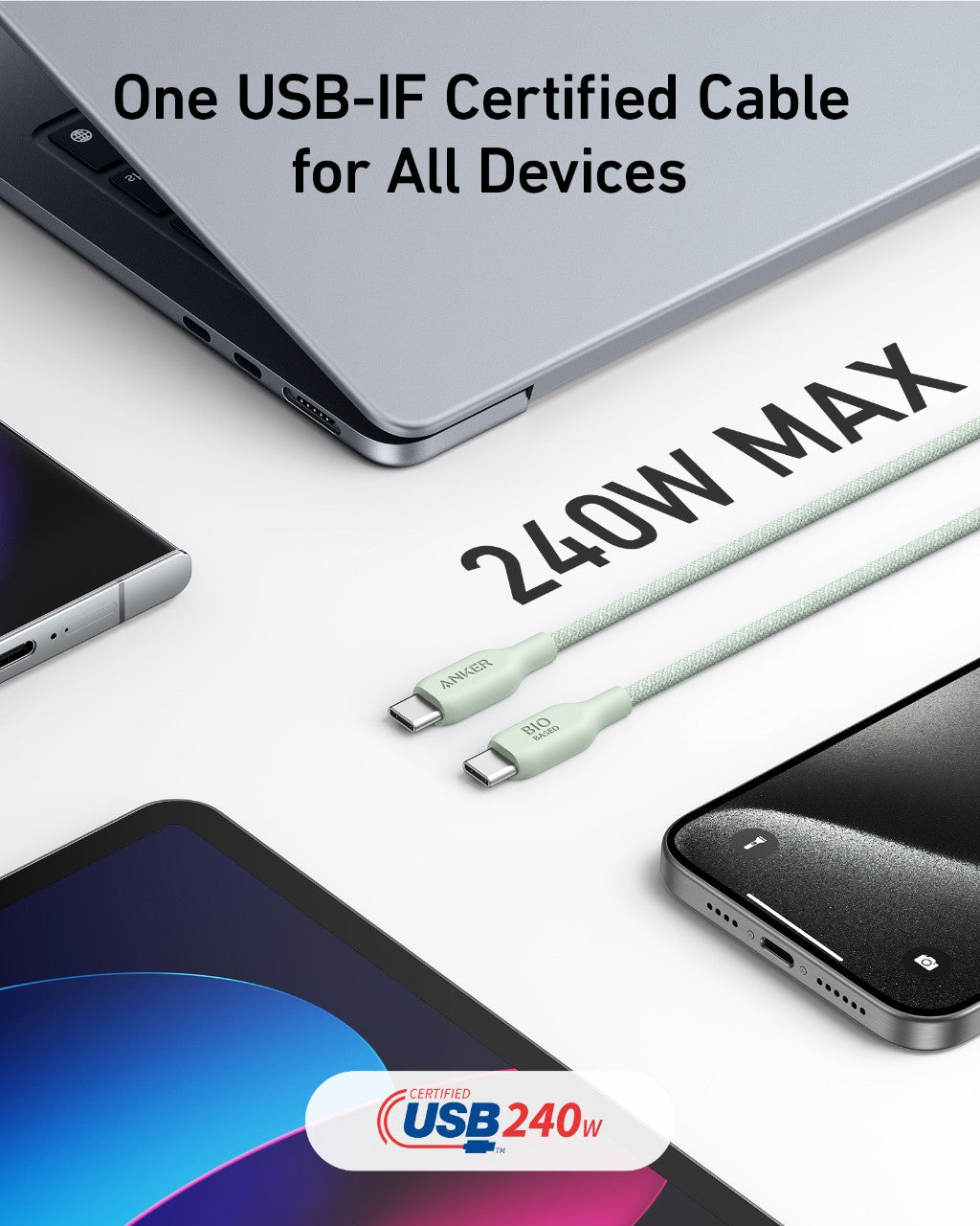 Anker <b>543</b> USB-C to USB-C Cable (Bio-Braided)