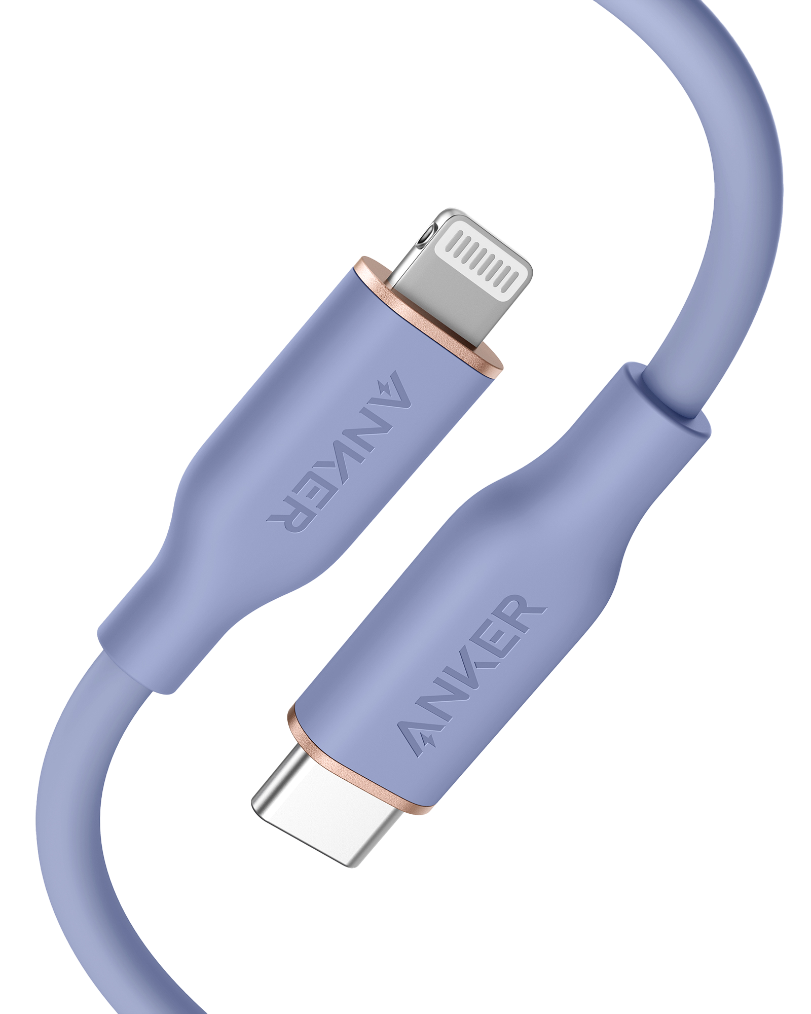 Anker <b>641</b> USB-C to Lightning Cable (Flow, 3 ft Silicone)