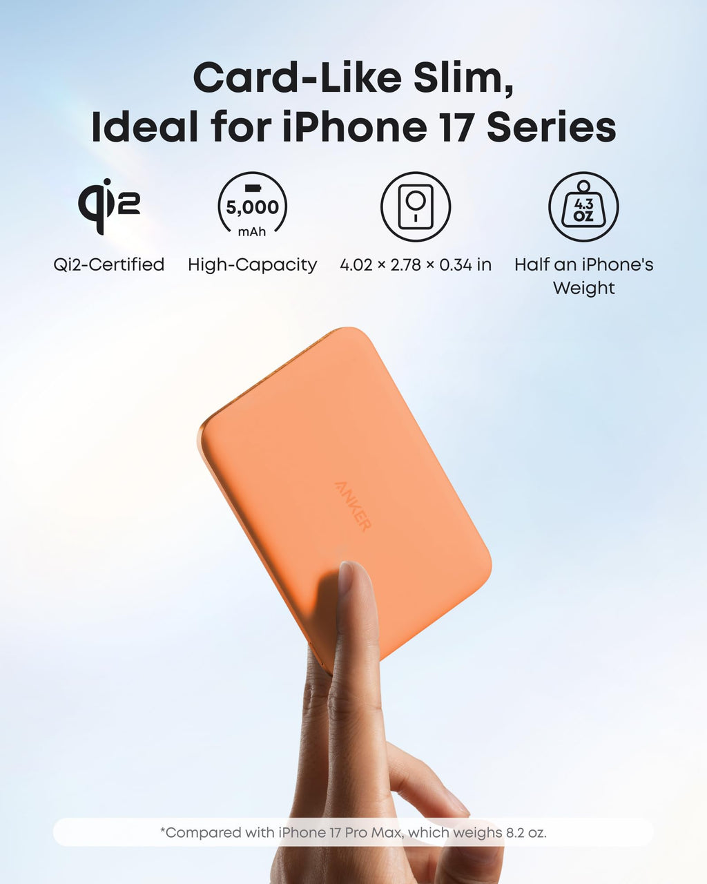 Anker Nano Power Bank (5K, MagGo, Slim)
